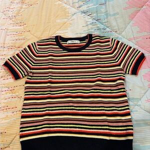 zara yellow knit top